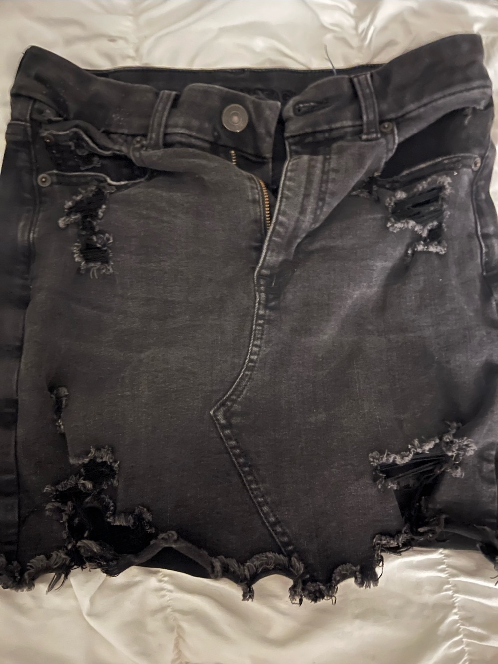 American Eagle Outfitters Black Stretch Denim Skirt